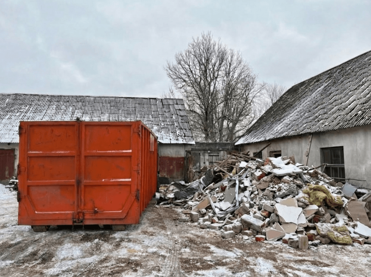 Ehitusjäätmete äravedu ja platsi puhastus – töö näide 1